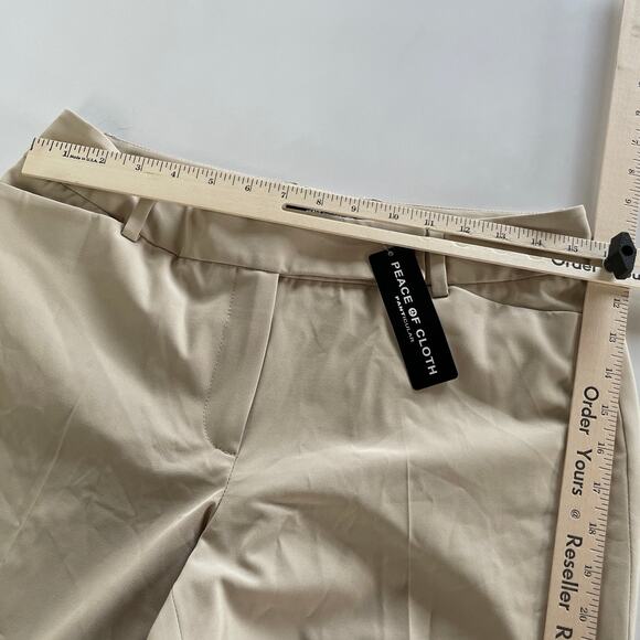 Panticular Peace of Cloth Pants Womens 30 Cream Slit Ankle Bootcut Trouser Pleat - Picture 8 of 9